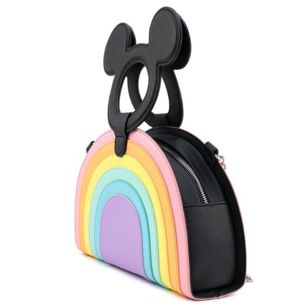 Loungefly x Disney Mickey Mouse Pastel Rainbow Crossbody Bag - Picture 5 of 10